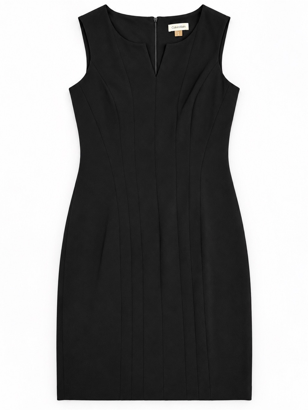Calvin Klein Black Sleeveless Sheath Dress Size 8